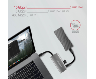 AXAGON HMC-4G2, USB 10Gbps hub, porty 2x USB-A, 2x USB-C - 1353434 - zdjęcie 6